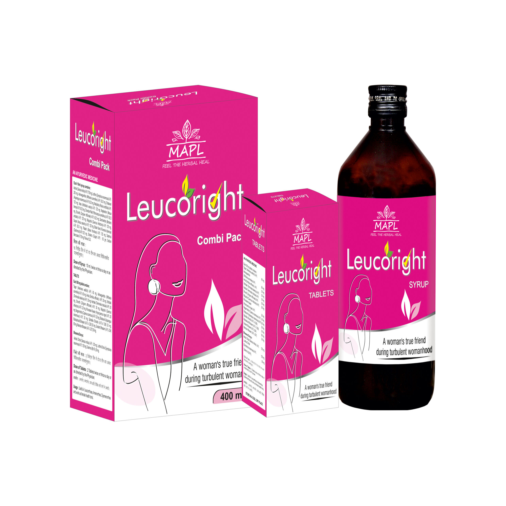 Leucoright Syrup and Tablet Combi Pack 400ml