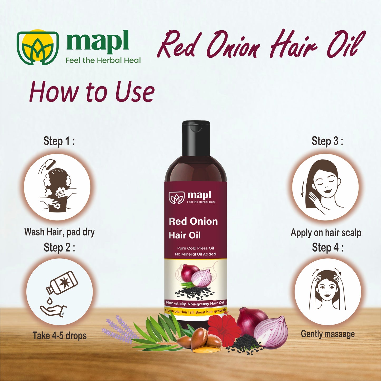 Red Onion Hair Growth Oil